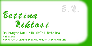 bettina miklosi business card